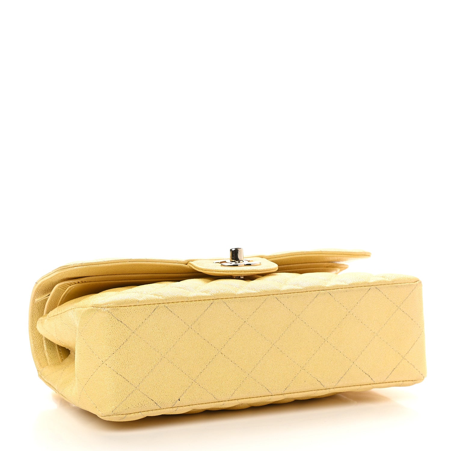 Chanel Iridescent Caviar Quilted Small Double Flap Yellow 4 of 9