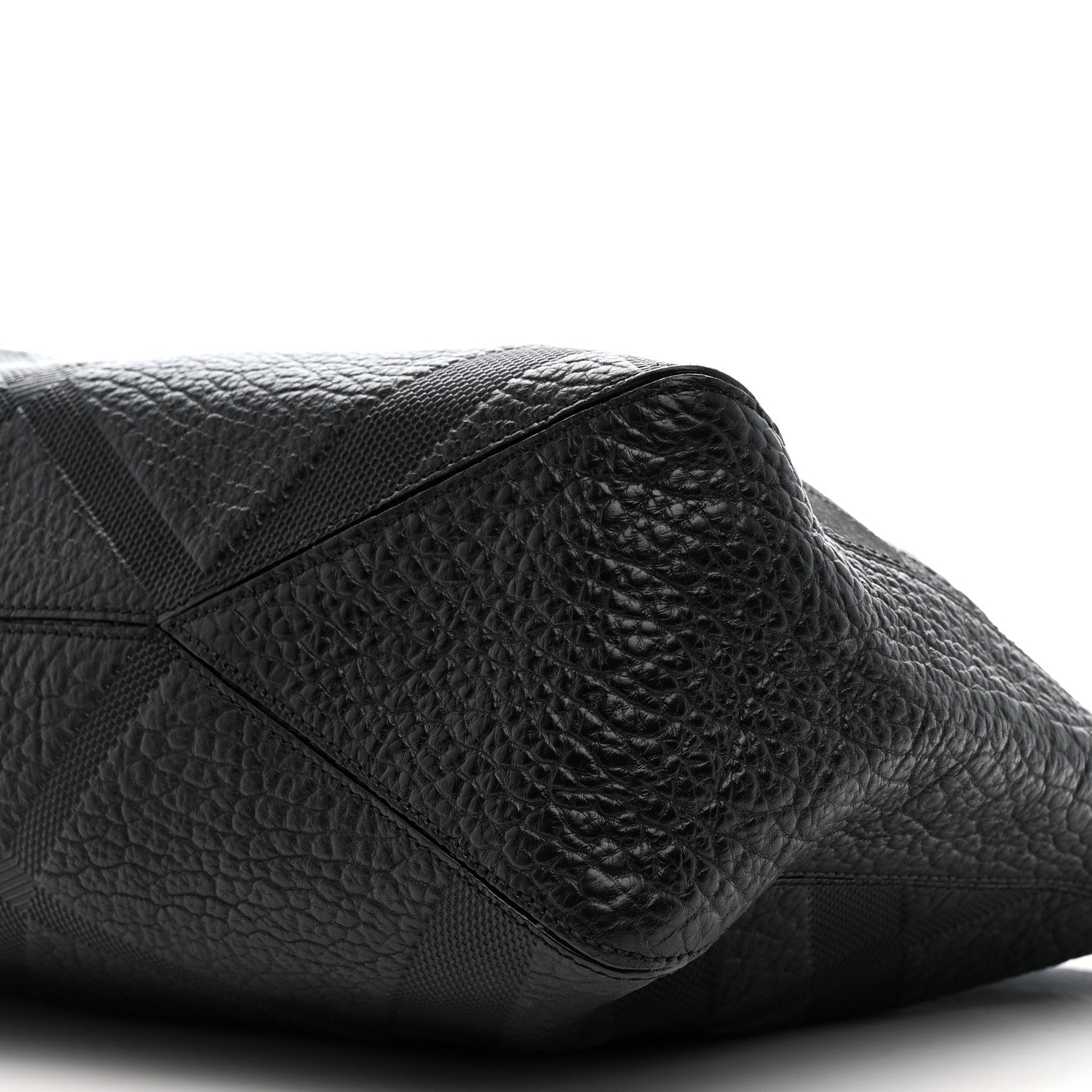 Burberry Heritage Grain Check Embossed Medium Dewsbury Tote Black 10 of 14