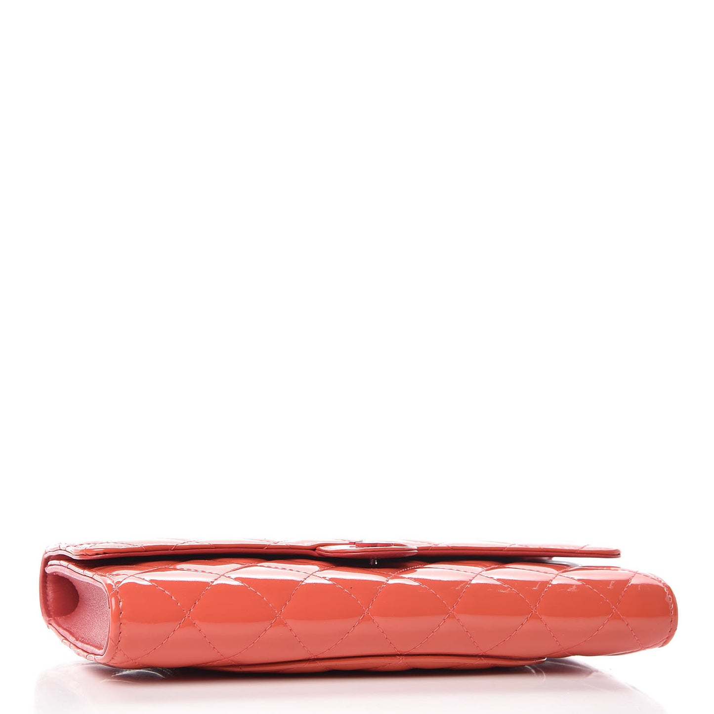 Patent Quilted Travel Wallet Rose Fonce