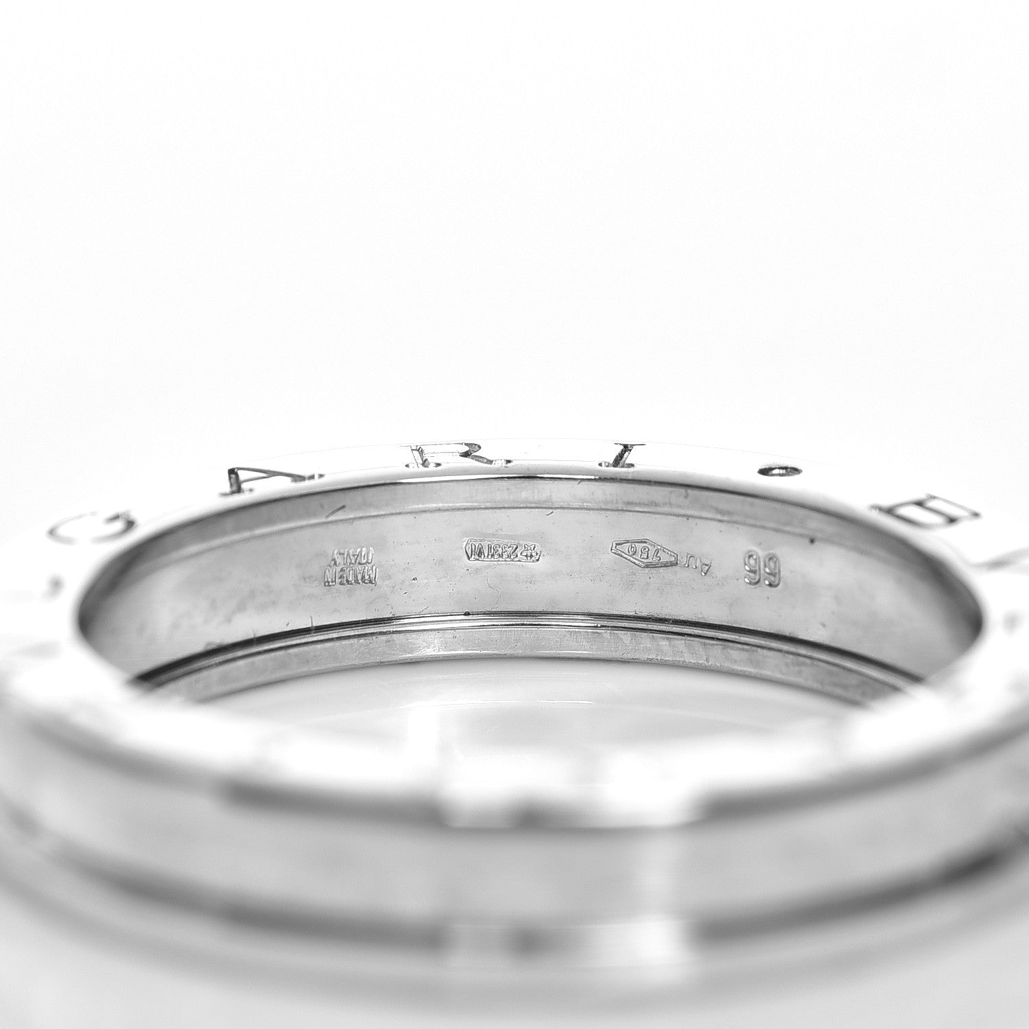 Bulgari 18K White Gold B.Zero1 Ring 66 11.5 4 of 5