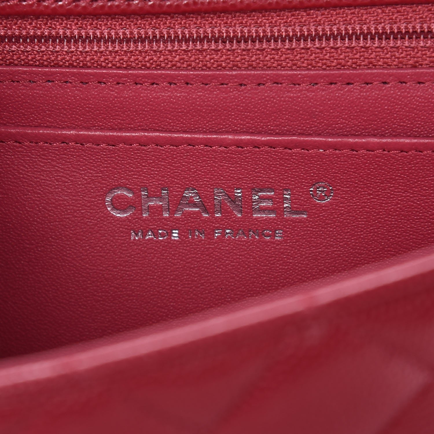 Chanel Caviar Quilted Mini Rectangular Flap Red 6 of 8
