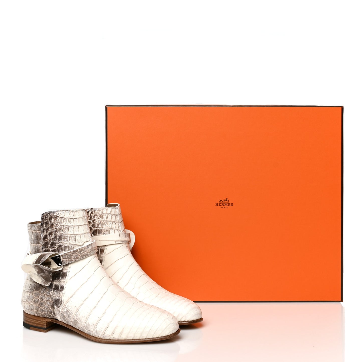 Matte Niloticus Crocodile Himalaya Neo Low Boots 37 Blanc