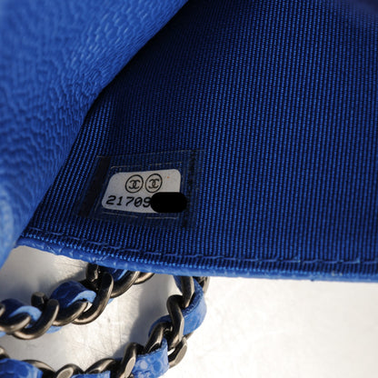 Chanel Caviar Quilted Wallet On Chain WOC Blue 8 of 8