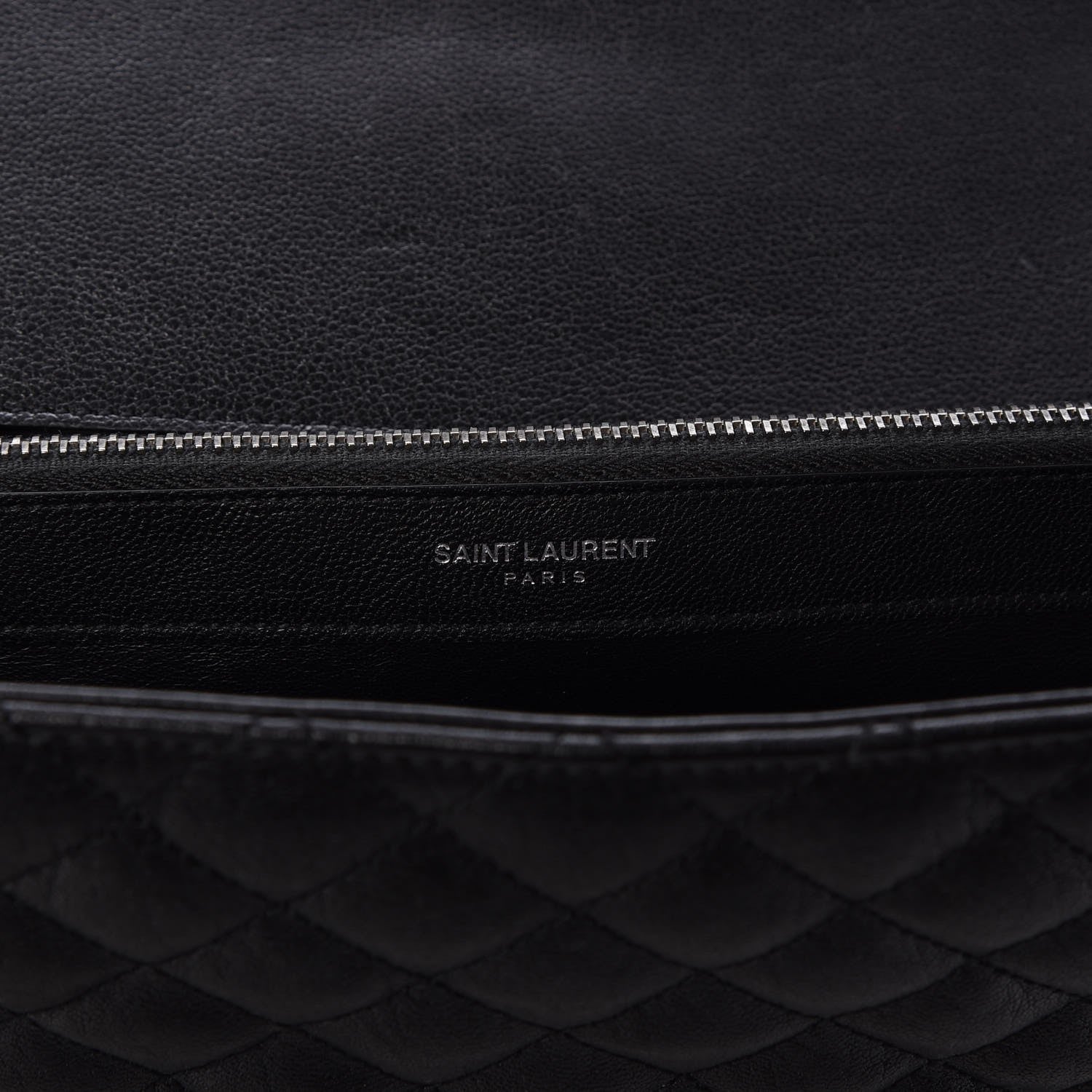 Saint Laurent Sheepskin Tri-quilt Monogram Large College Satchel Black 7 of 9