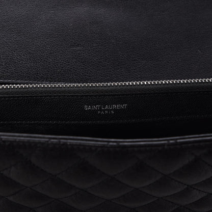 Saint Laurent Sheepskin Tri-quilt Monogram Large College Satchel Black 7 of 9