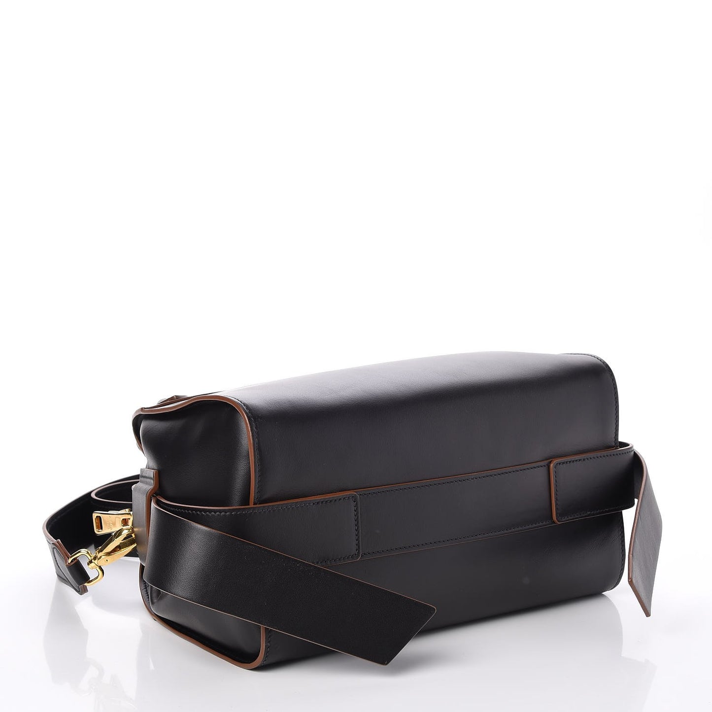 City Calf Ribbon Bowling Bag Black