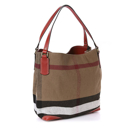 Burberry Canvas Mega Check Medium Maidstone Cadmium Red 3 of 11