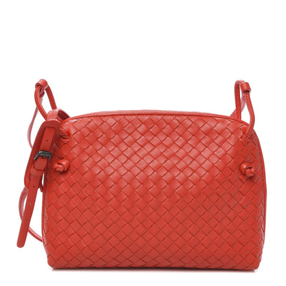 Bottega Veneta Nappa Intrecciato Nodini Crossbody Messenger New Red 1 of 10