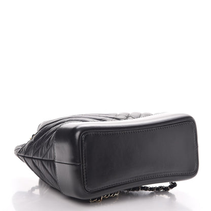 Chanel Aged Calfskin Chevron Quilted Small Gabrielle Backpack Black 4 of 8