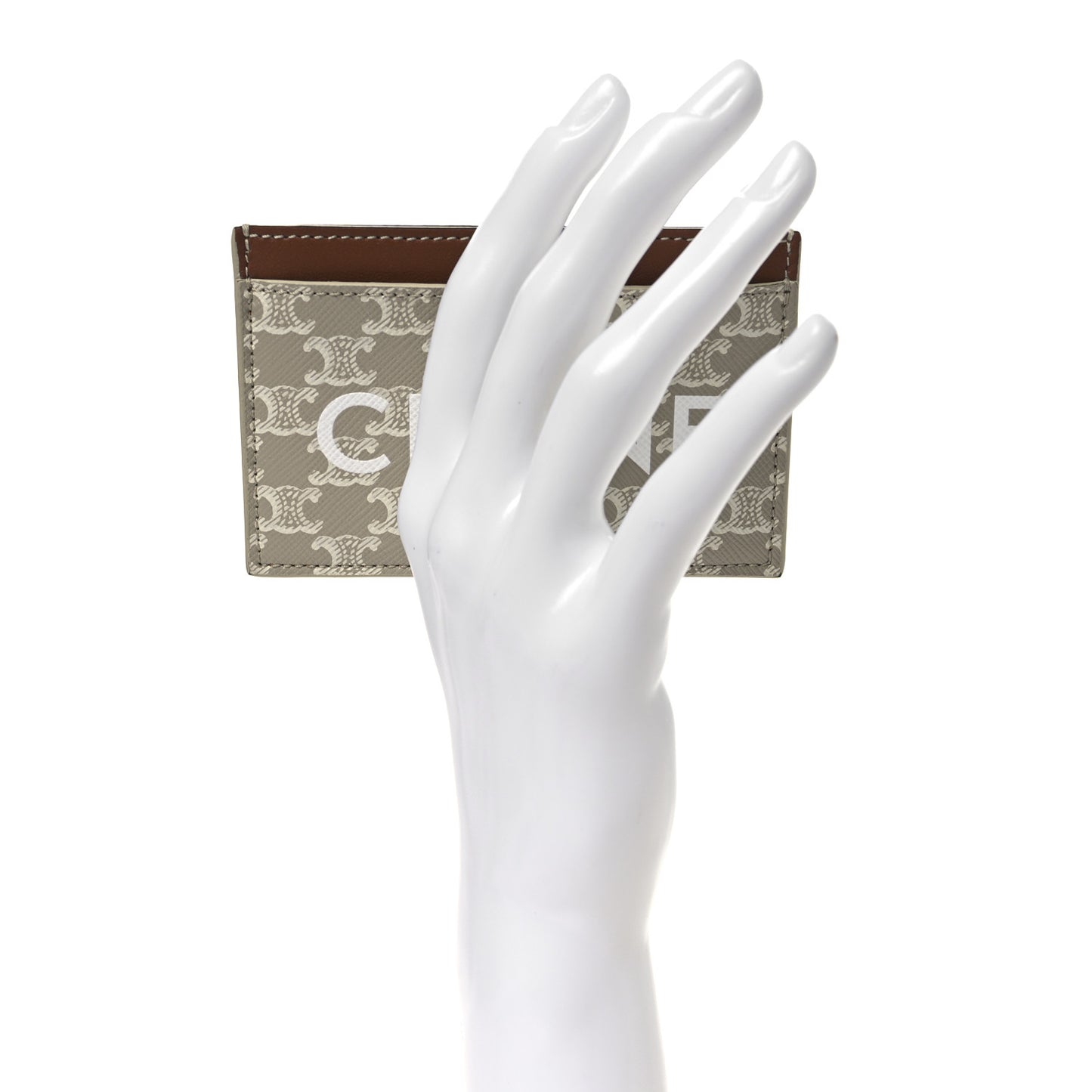 Triomphe Canvas Card Holder Grege