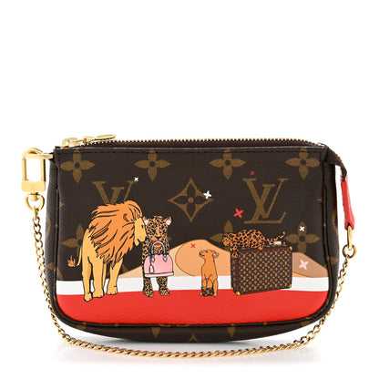 Louis Vuitton Monogram 2018 Christmas Animation Mini Cats Pochette Accessories 1 of 7