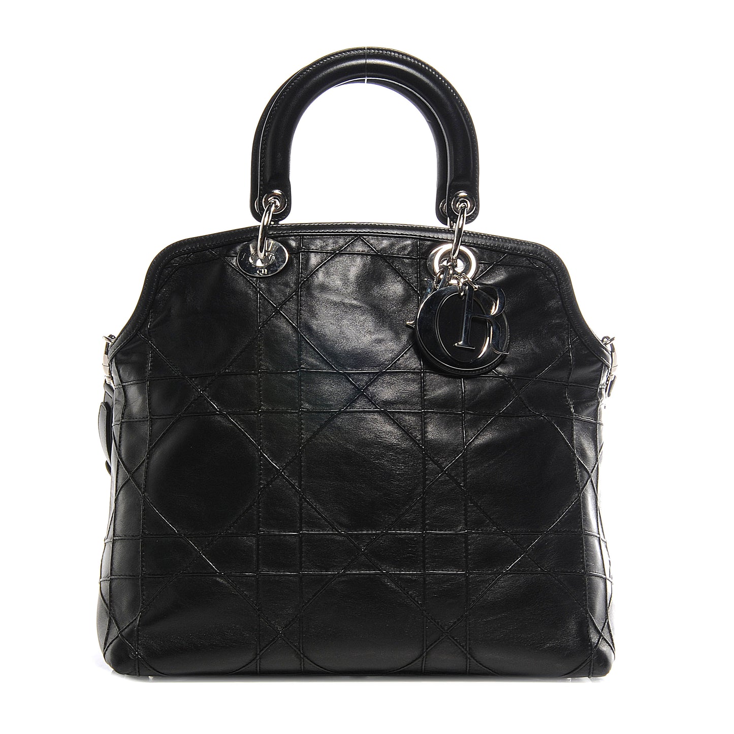 Lambskin Cannage Medium Granville Tote Black
