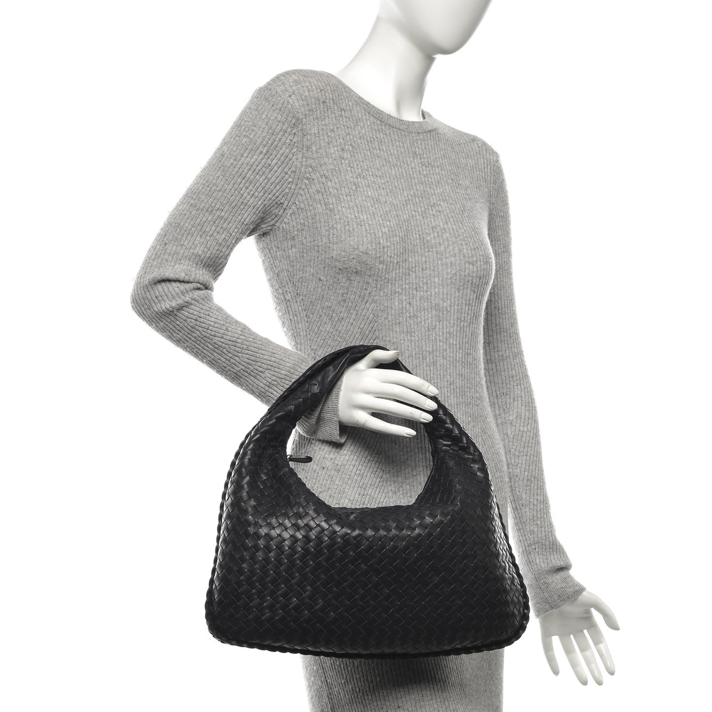 Nappa Intrecciato Medium Veneta Hobo Navy