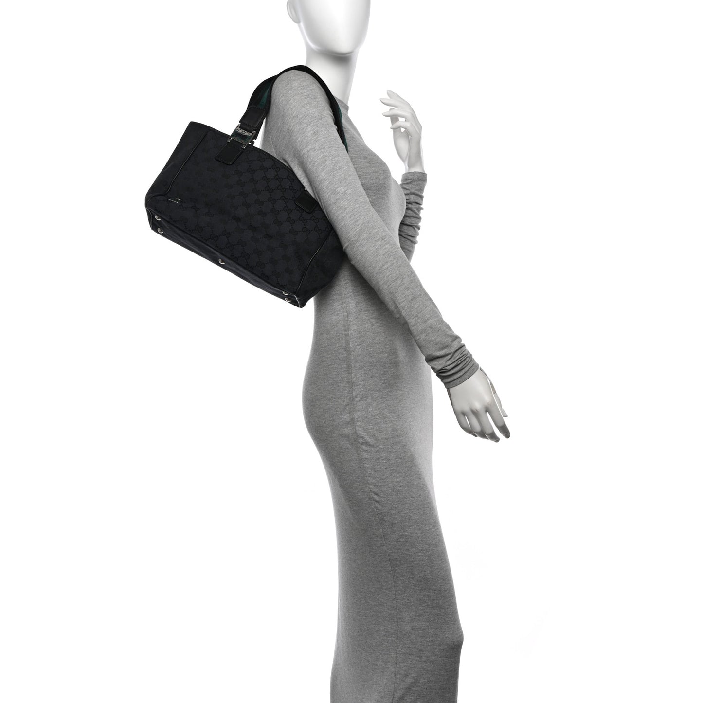 Canvas Monogram Tote Black