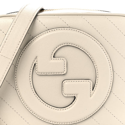 Gucci Sakai Be Green Calfskin Diagonal Stitched Small Blondie Shoulder Bag Mystic White 8 of 10
