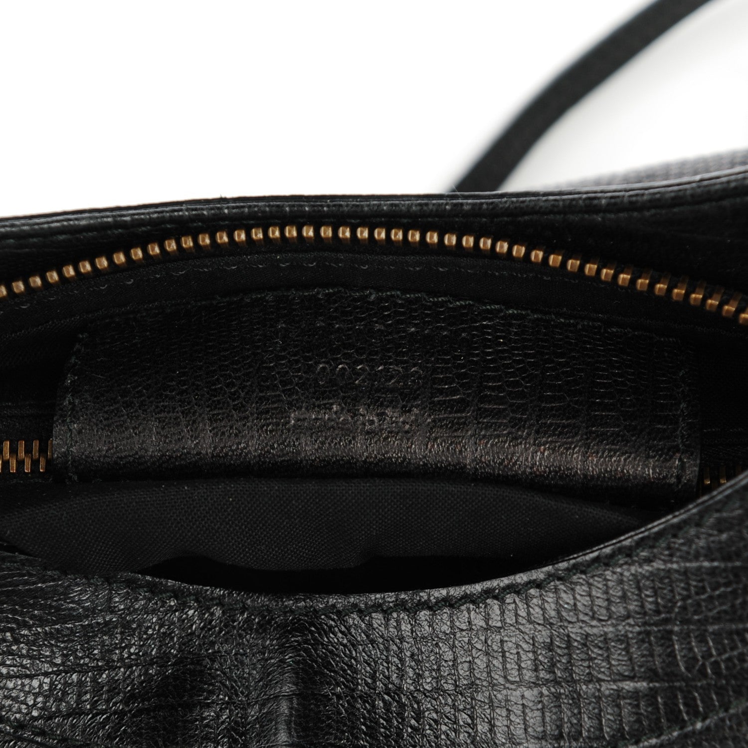 Balenciaga Agneau Lizard Embossed Classic Hardware Hip Black 8 of 8