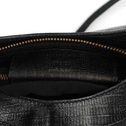 Balenciaga Agneau Lizard Embossed Classic Hardware Hip Black 8 of 8