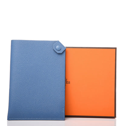 Hermes Epsom Tarmac PM Passport Holder Bleu Paradis 8 of 8