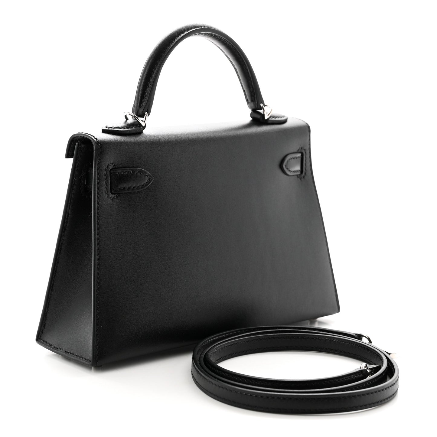 Tadelakt Sombrero Box Pampilles Mini Kelly Sellier 20 Black