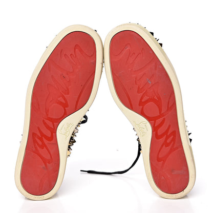 Christian Louboutin Calfskin Mens Louis Pik Pik Spikes Flat Sneakers 39 Black 5 of 17