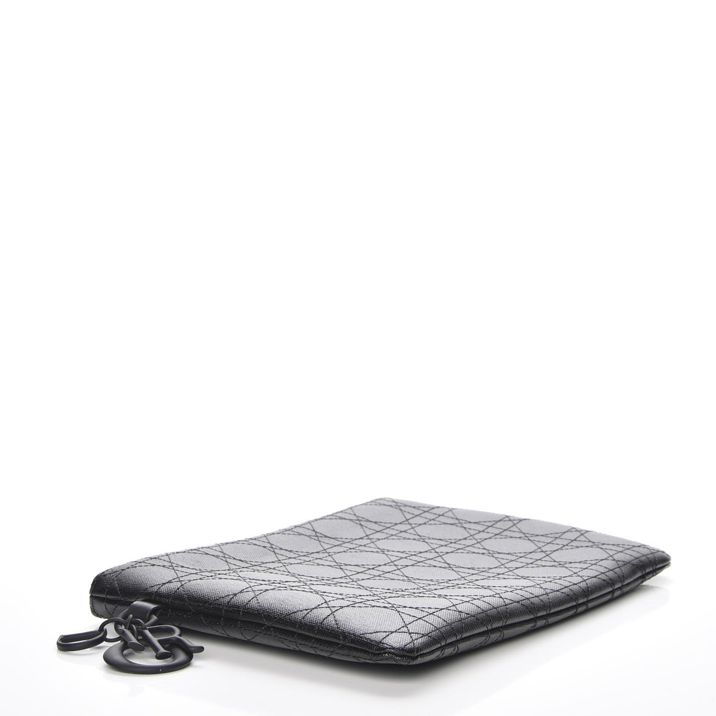 Coated Canvas Cannage Panarea Clutch Black