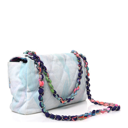 Chanel Canvas Quilted Jungle Jeans Flap White Multicolor 3 of 10