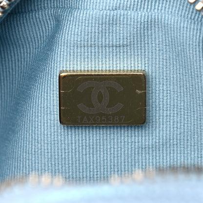 Chanel Iridescent Caviar Quilted Mini My Perfect Camera Case Light Blue 8 of 9