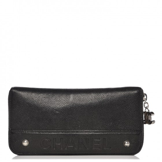 Caviar Outdoor Ligne Zip Around Wallet Black