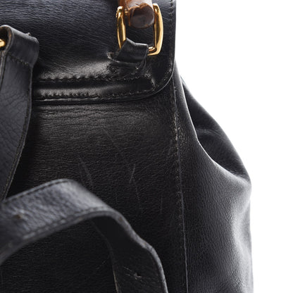 Gucci Calfskin Bamboo Backpack Black 10 of 10