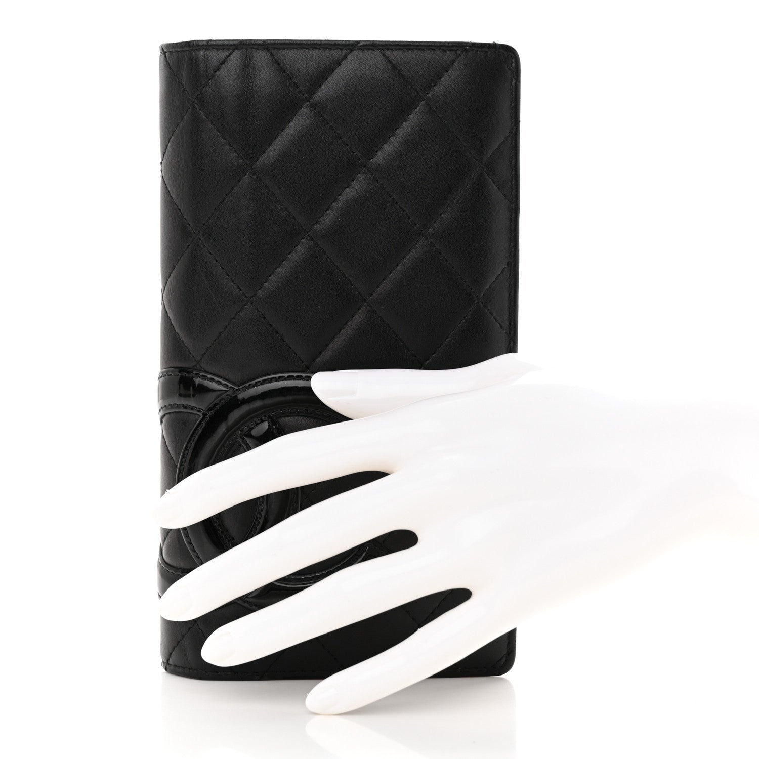 Chanel Calfskin Quilted Cambon Yen Wallet Black 2 of 10