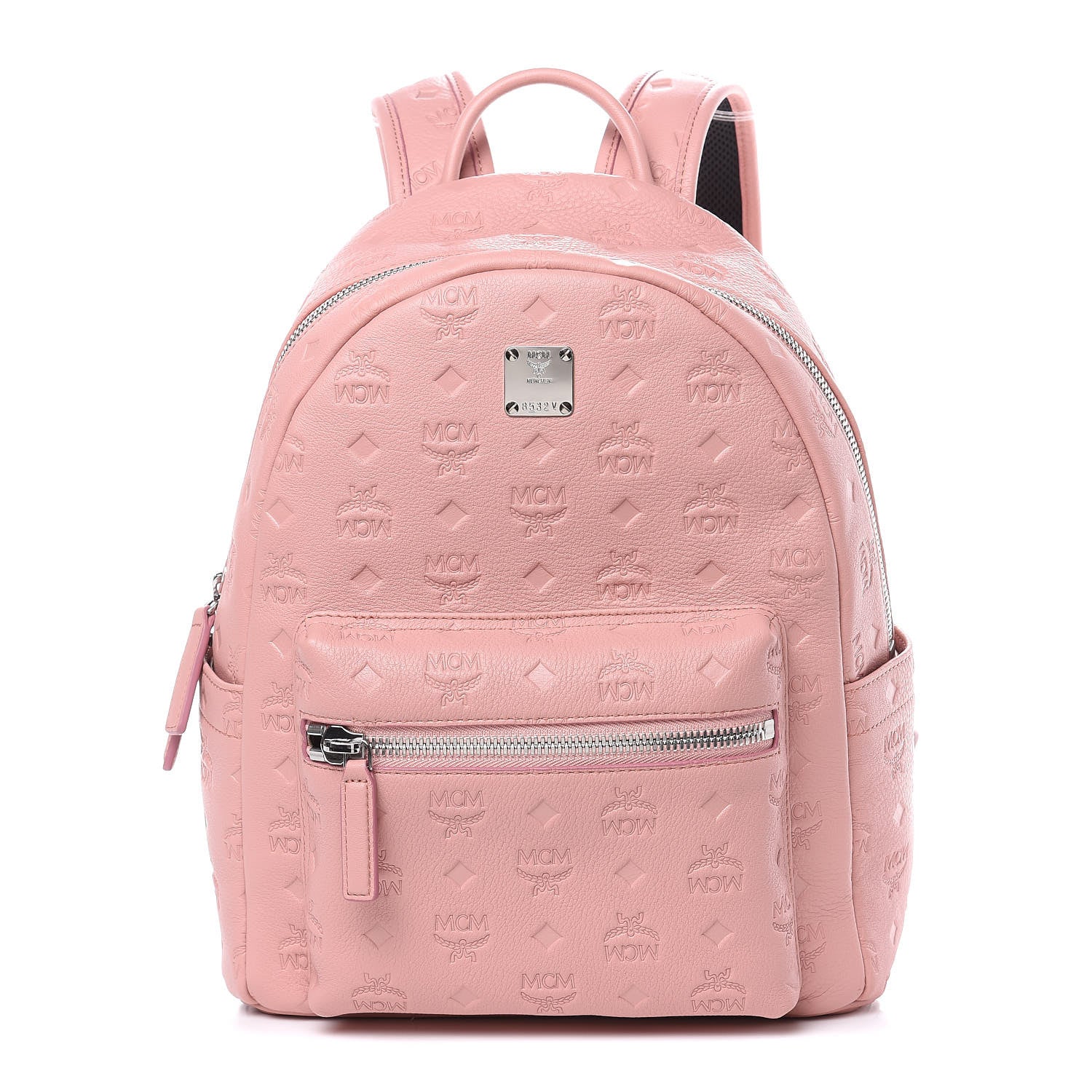 MCM Calfskin Ottomar Monogram Small Backpack Pink 1 of 10