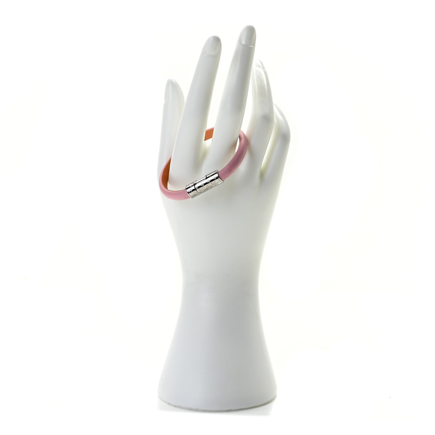 Louis Vuitton Calfskin Yummy LV Bracelet 17 Pink 2 of 5
