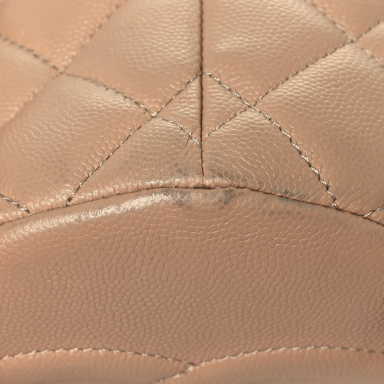 Chanel Caviar Quilted Double Pocket Backpack Beige 13 of 15