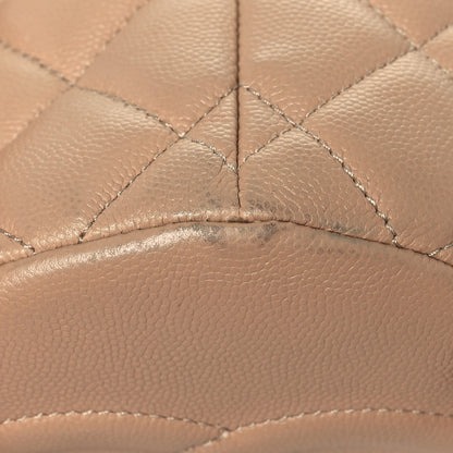 Chanel Caviar Quilted Double Pocket Backpack Beige 13 of 15