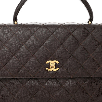 Chanel Caviar Quilted Jumbo Kelly Flap Brown 7 of 10