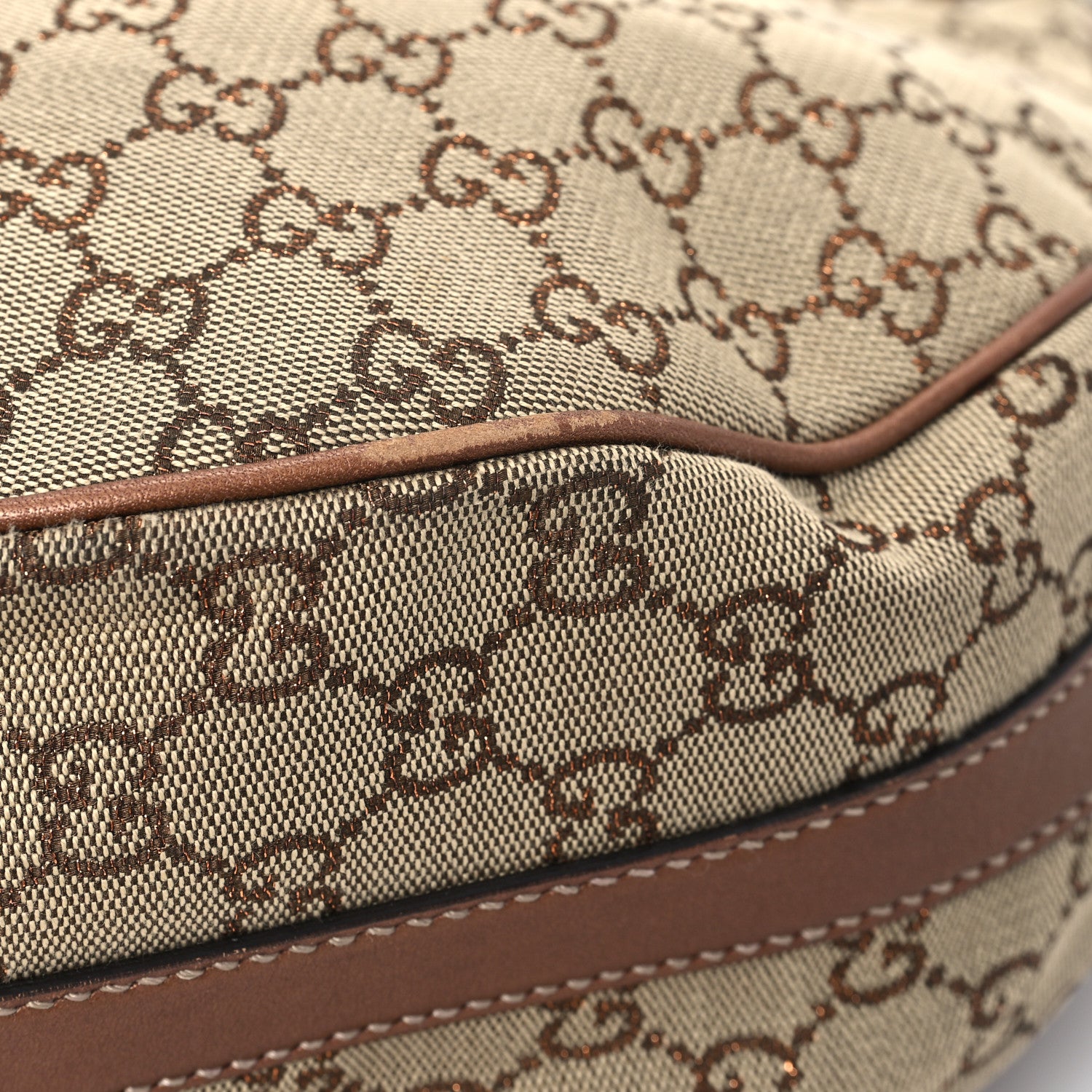 Gucci Monogram Medium GG Twins Hobo Bronze 13 of 14