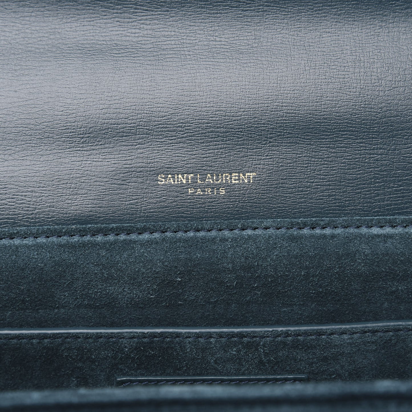 Smooth Calfskin Suede Medium Bellechasse Dark Turquoise