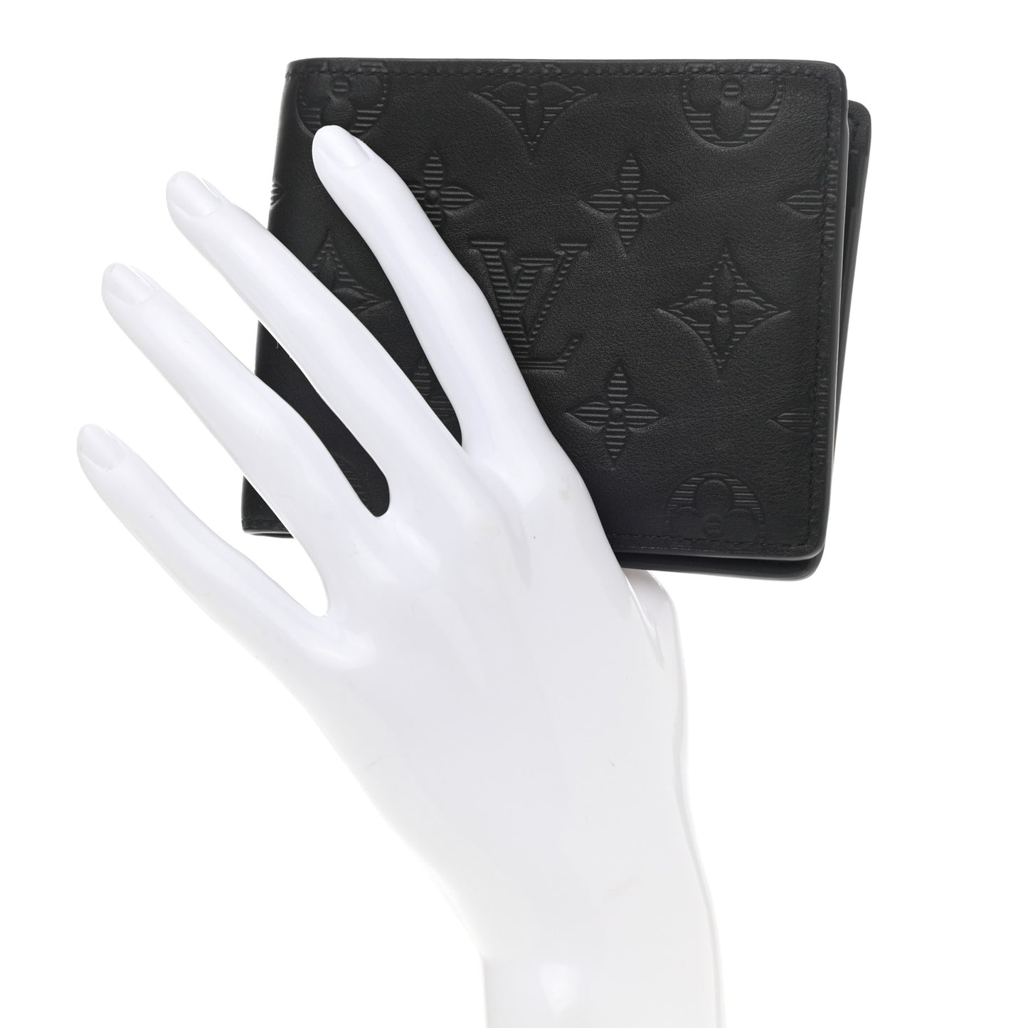 Calfskin Monogram Shadow Multiple Wallet Black