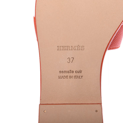 Hermes Epsom Oran Sandals 37 Orange Poppy 8 of 11