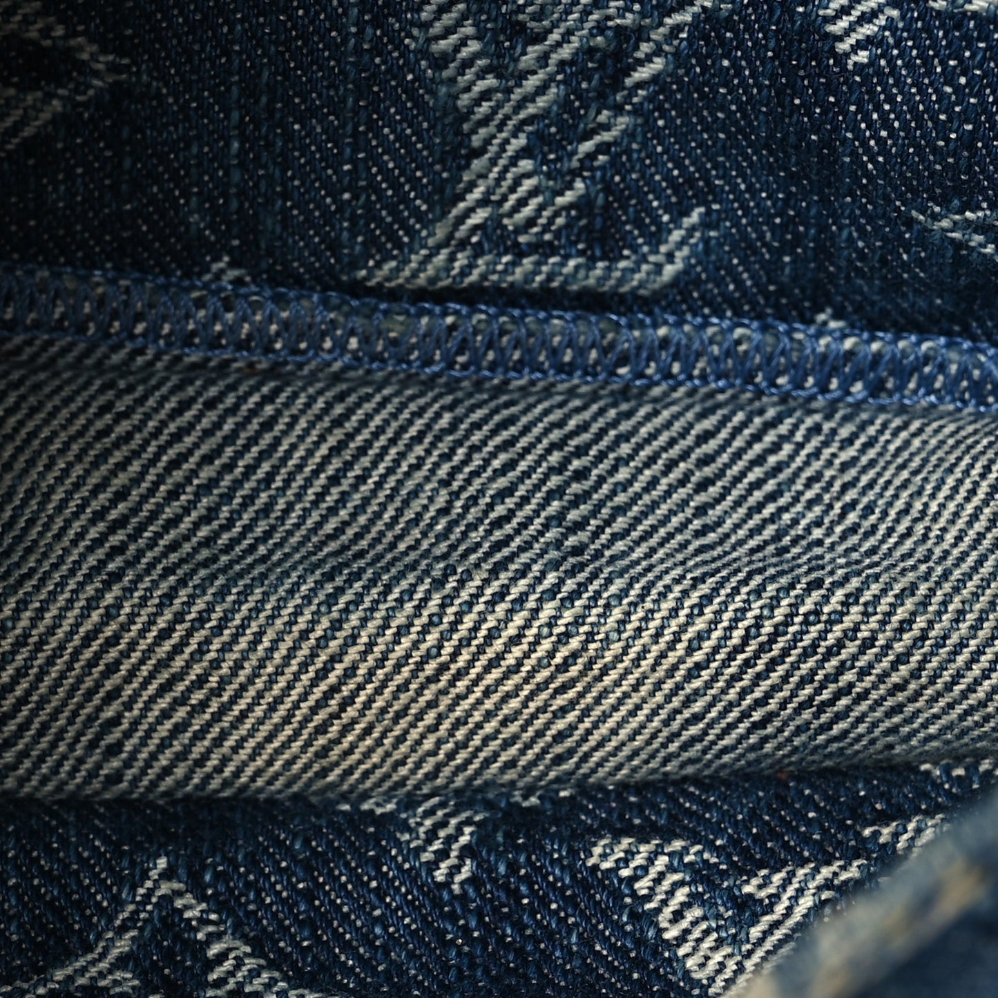 Monogram Denim Bum Bag Blue