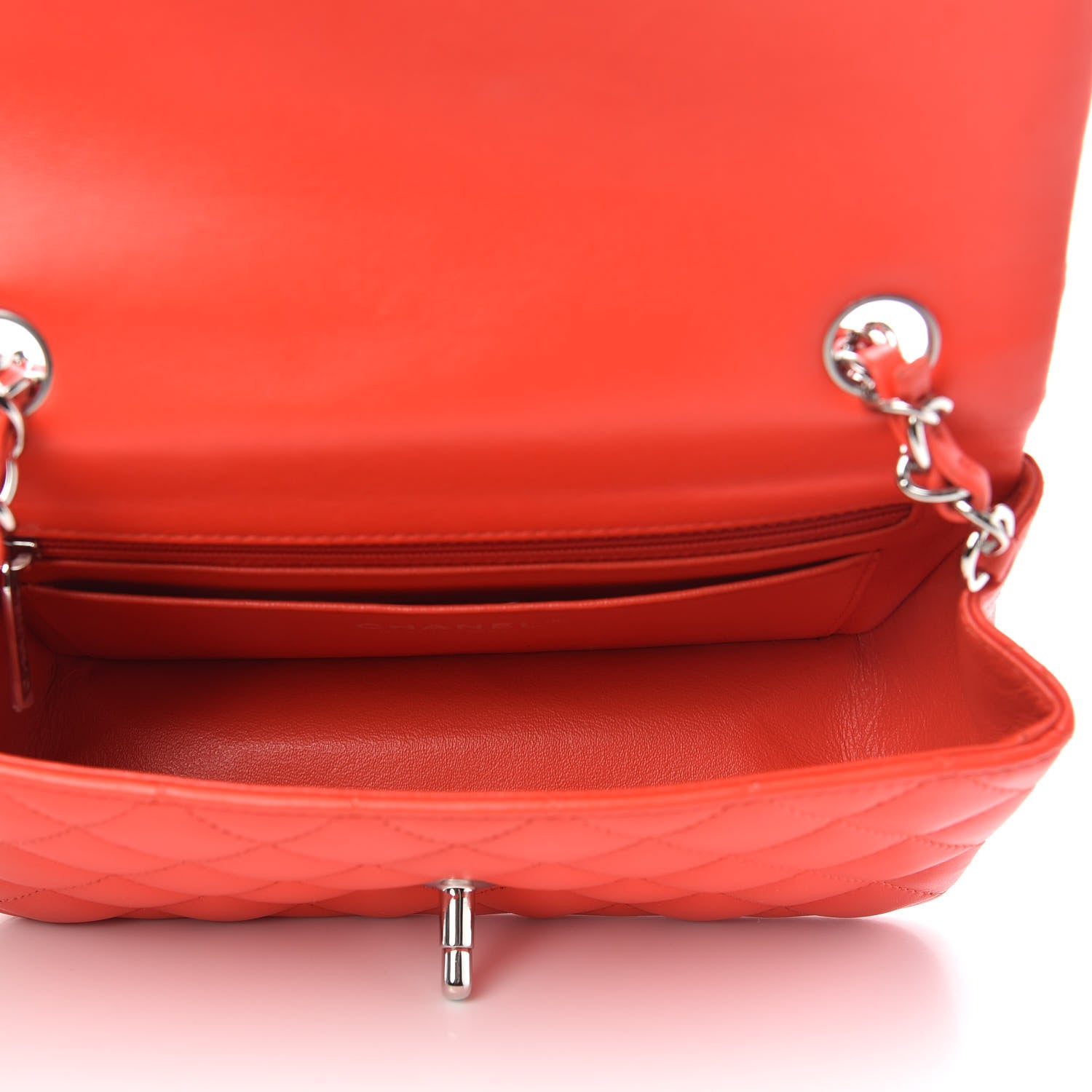 Chanel Lambskin Quilted Mini Rectangular Flap Red 5 of 10