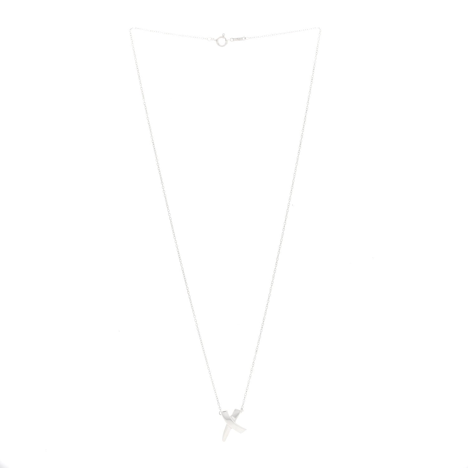 Tiffany Sterling Silver Paloma Picasso Graffiti X Pendant Necklace 3 of 5