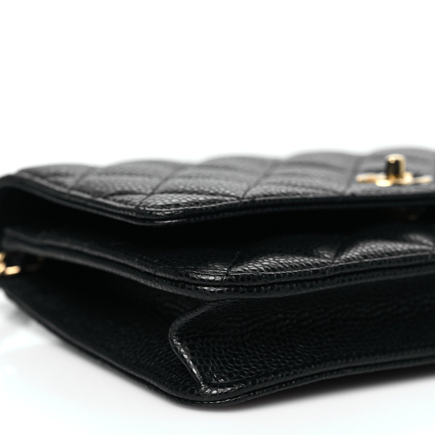 Chanel Caviar Quilted CC Turnlock Wallet On Chain WOC Black 9 of 11