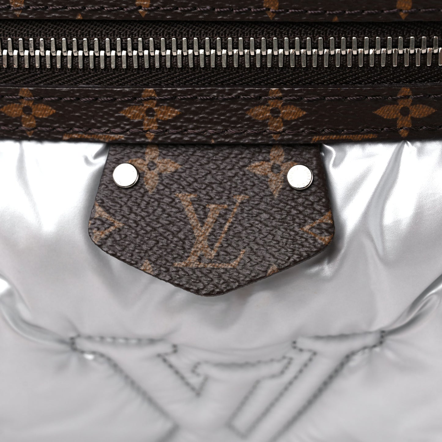 Econyl Monogram Pillow BumBag Silver