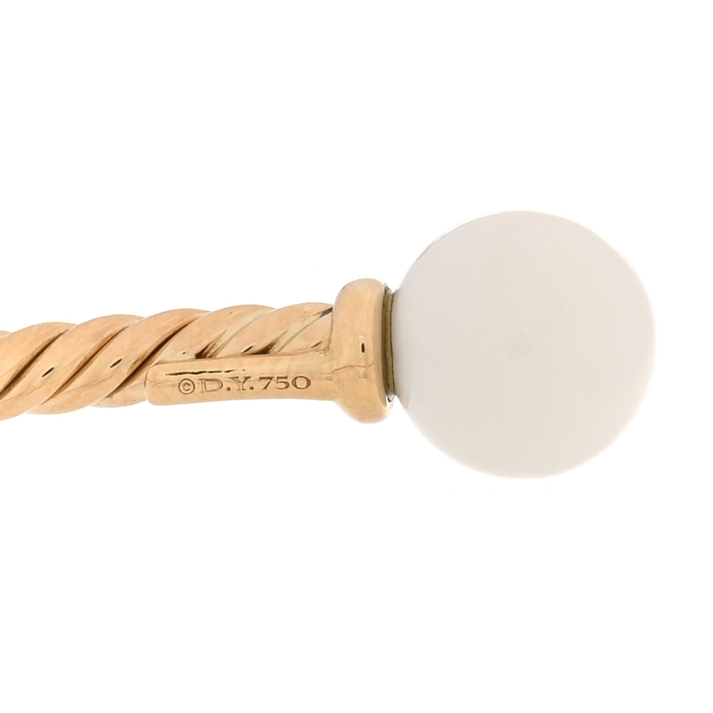 18K Yellow Gold White Onyx 7mm Solari Bracelet