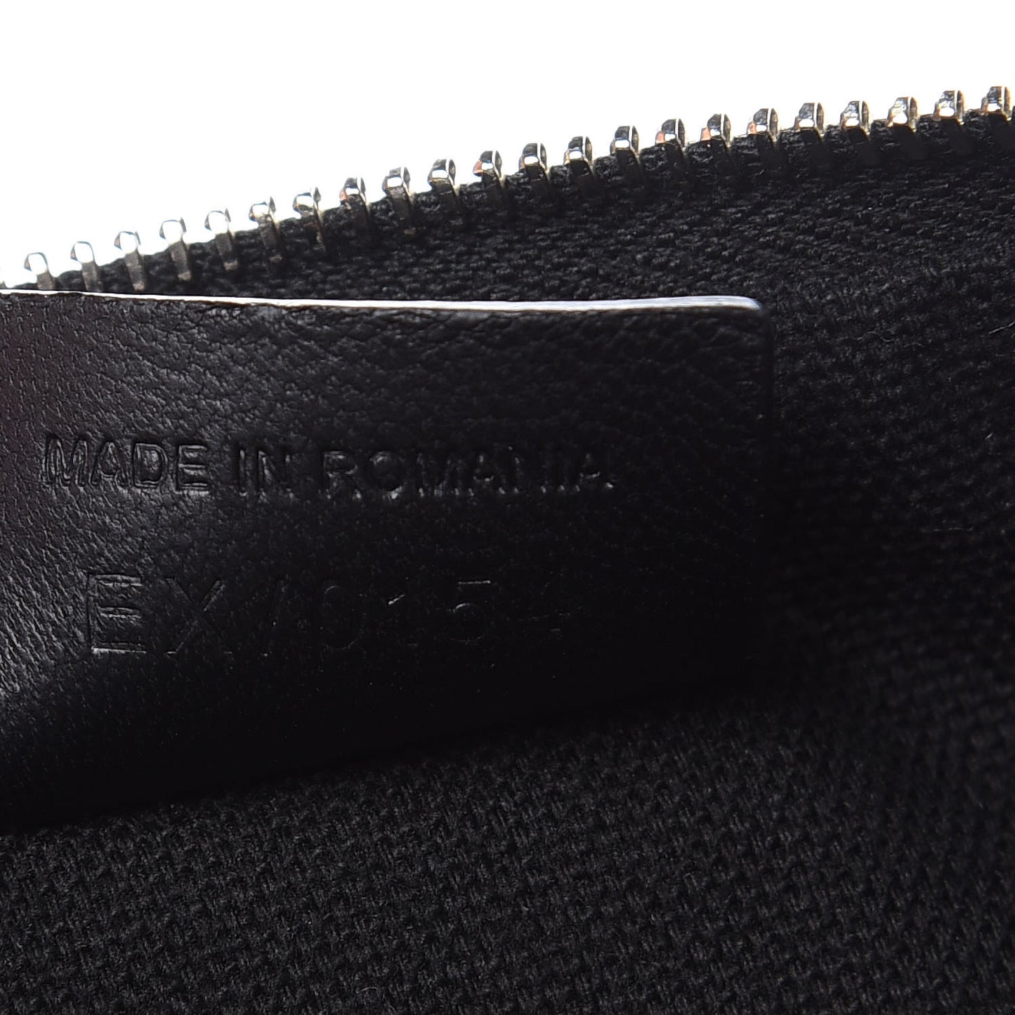 Textured Coated Canvas Rottweiler Print Large Cosmetic Pouch Black