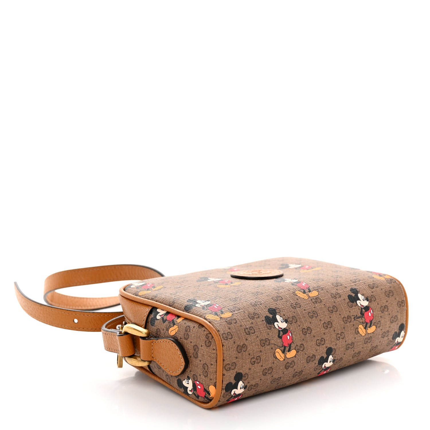 Gucci X DISNEY Mini Vintage GG Supreme Monogram Mickey Mouse Shoulder Bag Beige Vintage Sun Oil 4 of 9