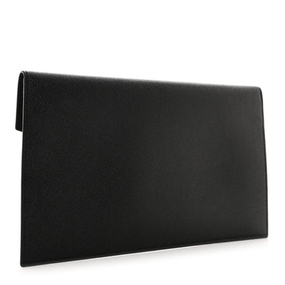 Saint Laurent Grain De Poudre Monogram Uptown Pouch Black 3 of 8