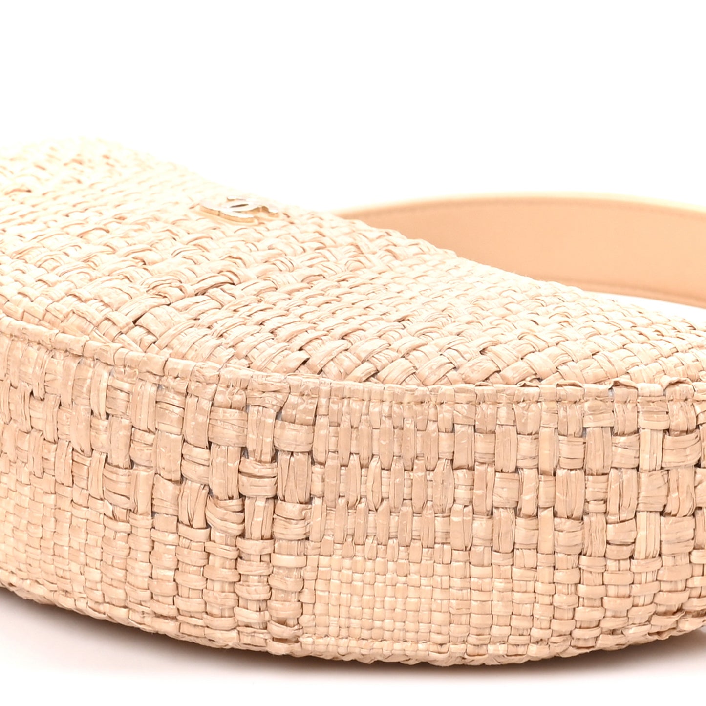 Raffia Other Shape With Chain Beige