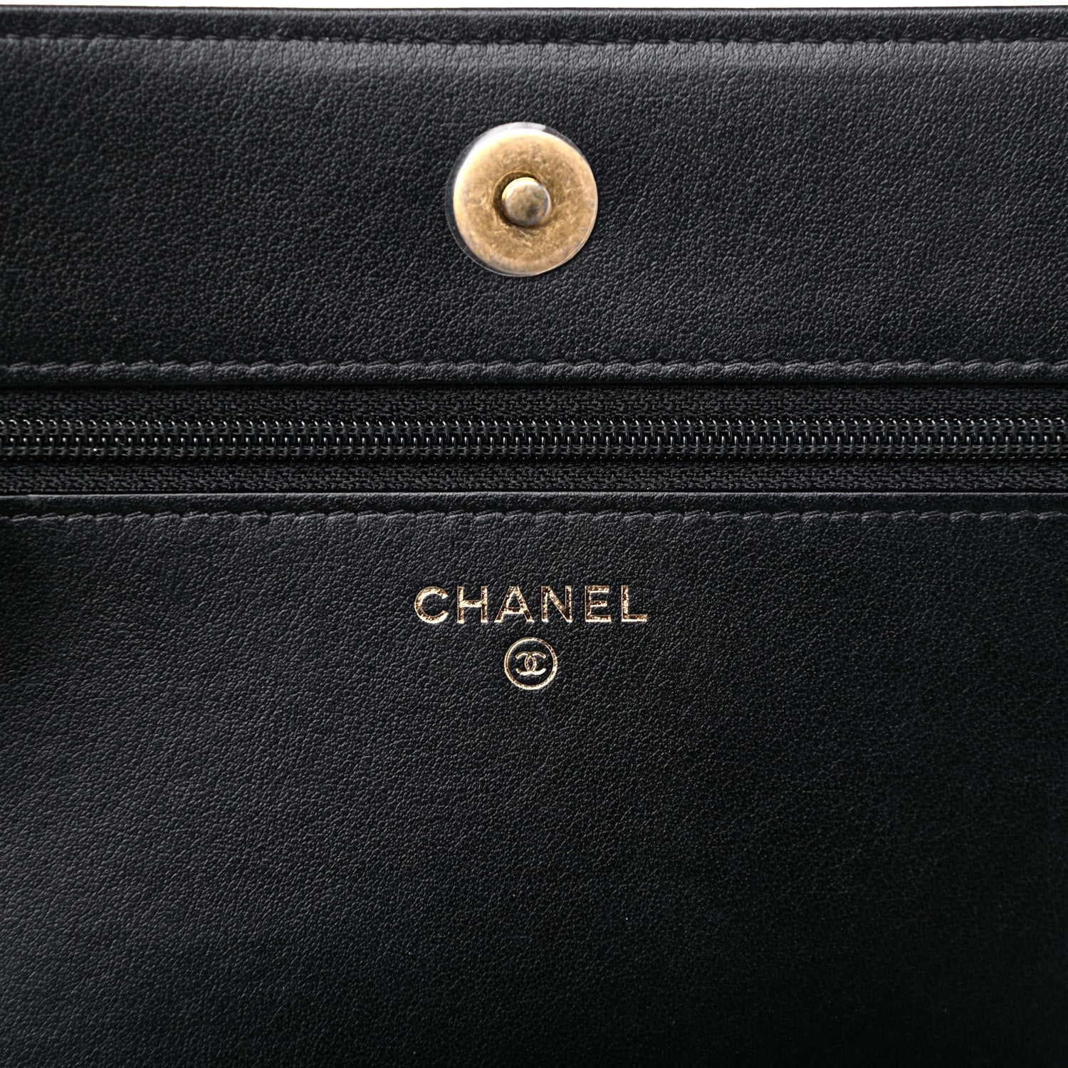 Chanel Caviar Quilted Boy Wallet On Chain WOC Black 6 of 13